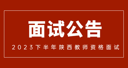 2023年下半年陜西省中小學教師資格考試